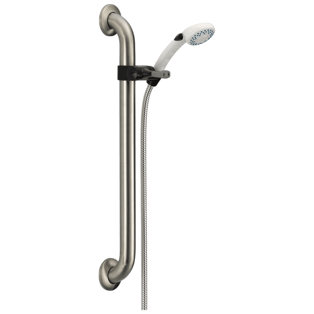 Delta Faucet Universal Showering Components Adjustable Slide Bar / Grab Bar 2-Setting Hand Shower - Stainless by Delta Faucet