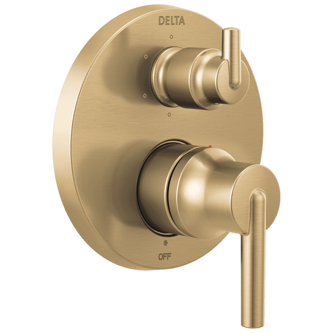 Delta Faucet Trinsic Contemporary Monitor 14 Series Valve Trim with 6-Setting Integrated Diverter - Champagne Bronze by Delta Faucet
