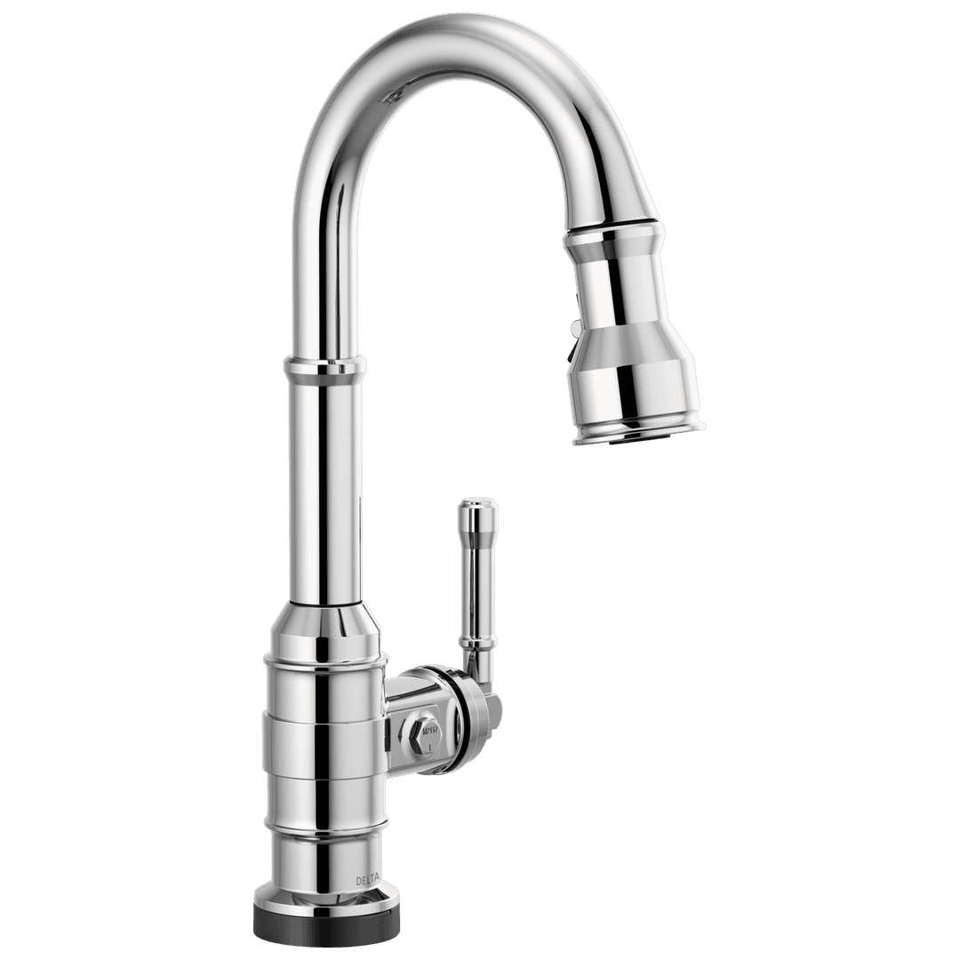 BroderickE Single Handle Pull-Down Bar/Prep Faucet with Touch2O Technology - Chrome by Delta Faucet