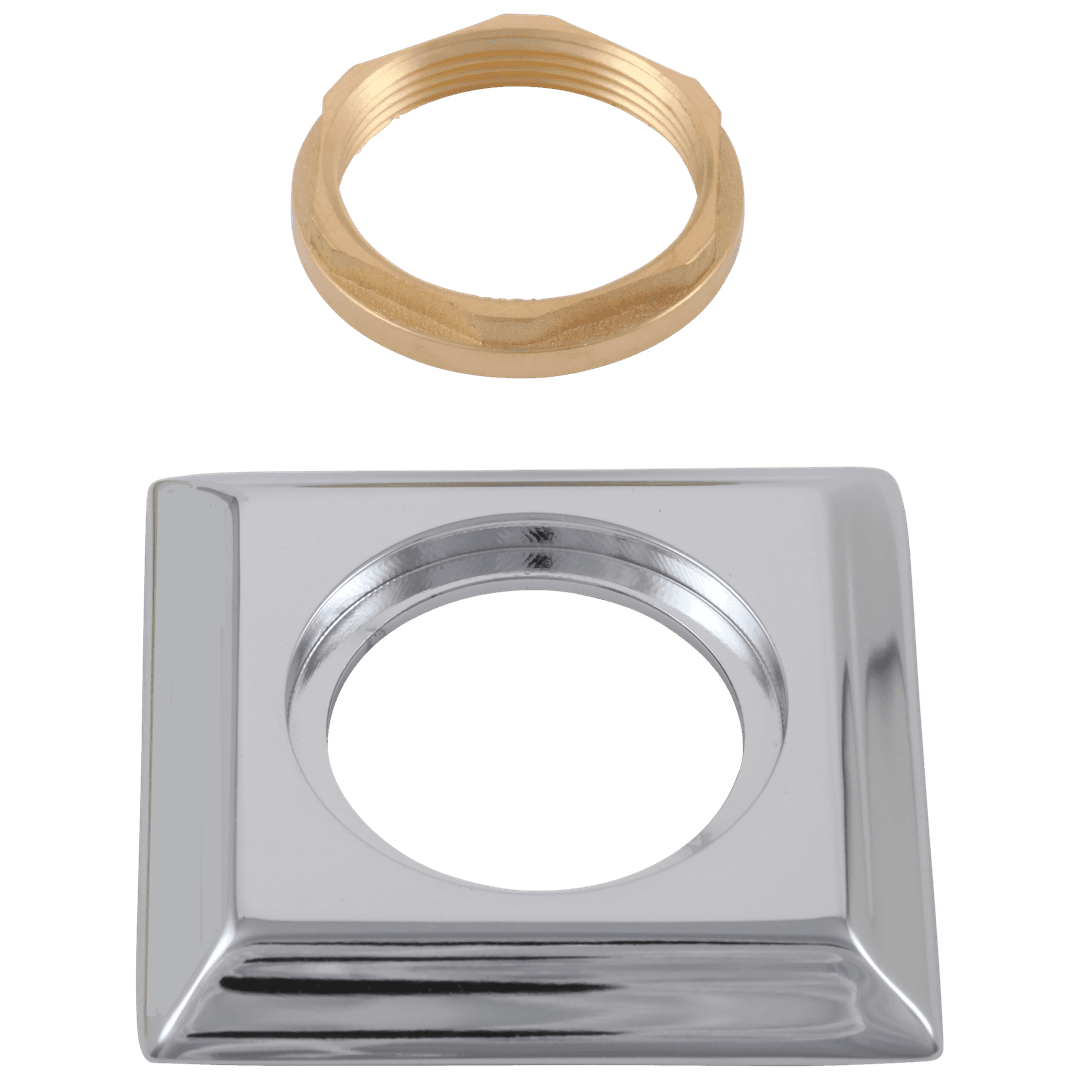 Delta Faucet DrydenE Handle Base, Nut & Gasket - Roman Tub - Chrome by Delta Faucet