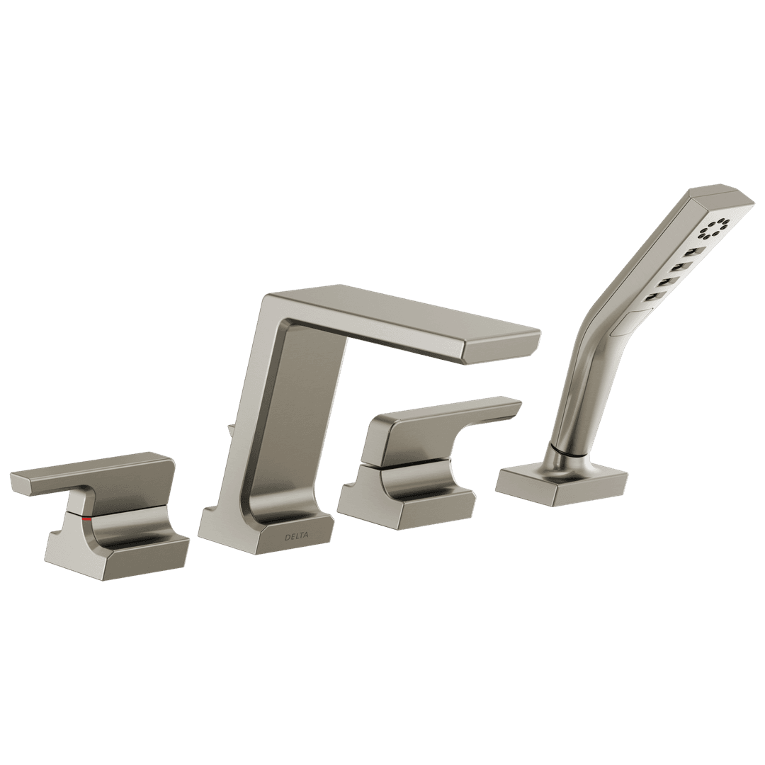 Delta Faucet Pivotale Roman Tub With Hand Shower Trim - Lumicoat - Stainless by Delta Faucet