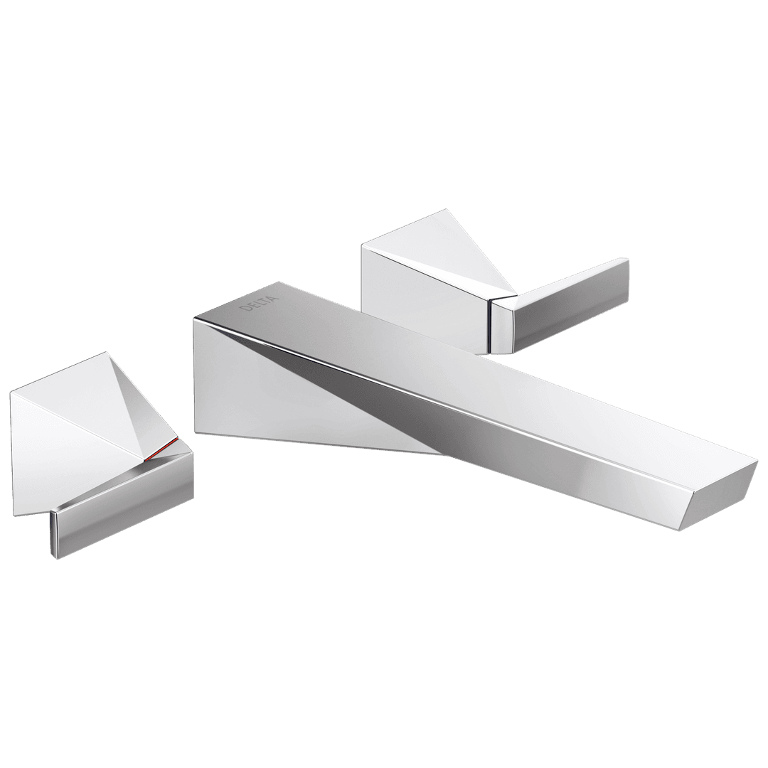 Delta Faucet TrillianE Two Handle Wall Mount Bathroom Faucet Trim - Lumicoat Chrome by Delta Faucet