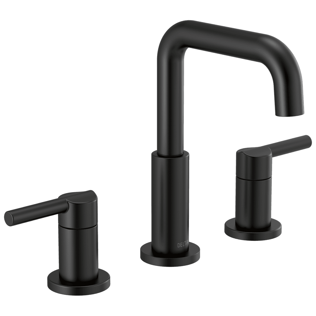 Delta Faucet NicoliE Two Handle Widespread Bathroom Faucet - Matte Black by Delta Faucet