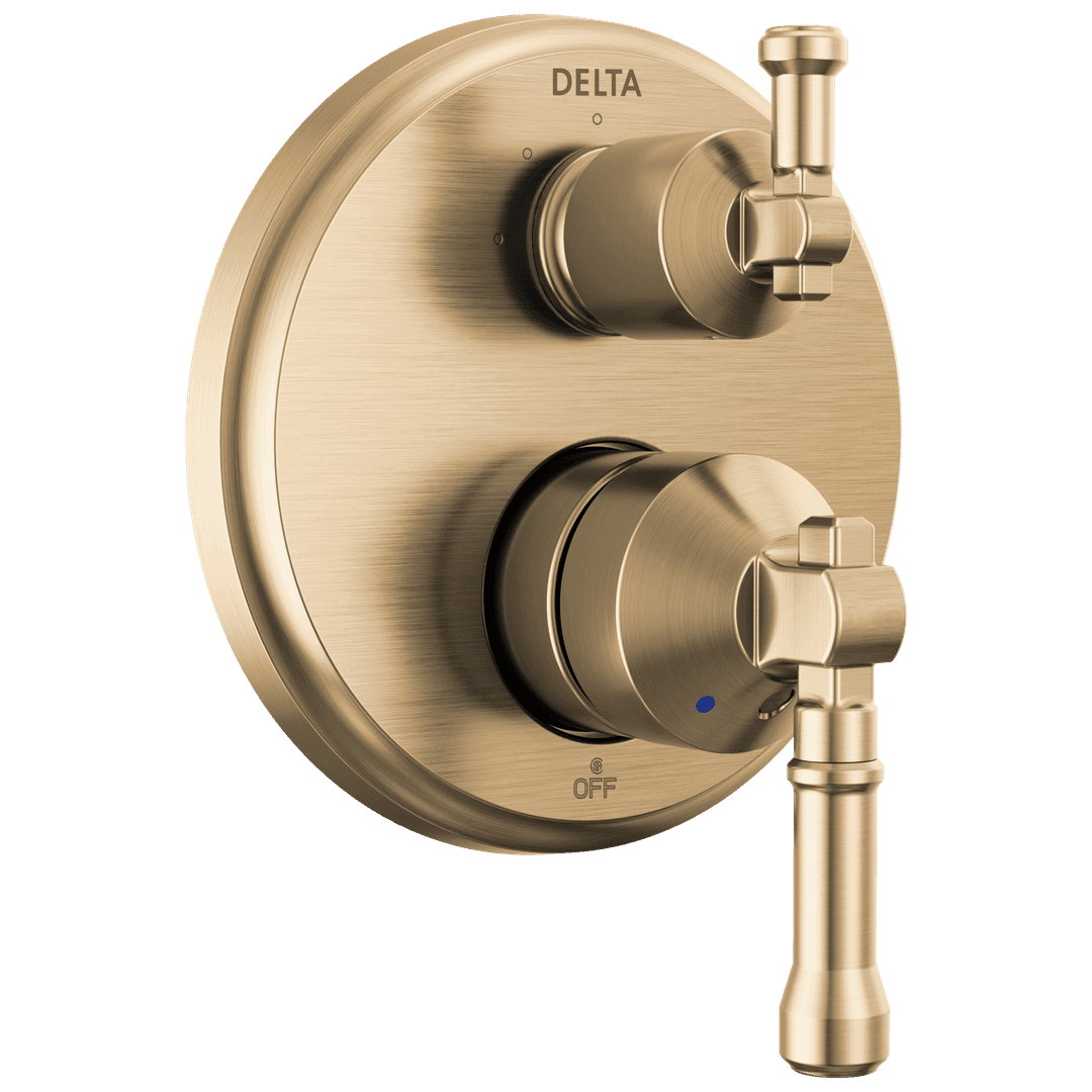 BroderickE 14 Series Integrated Diverter Trim 3-Setting - Lumicoat Champagne Bronze by Delta Faucet