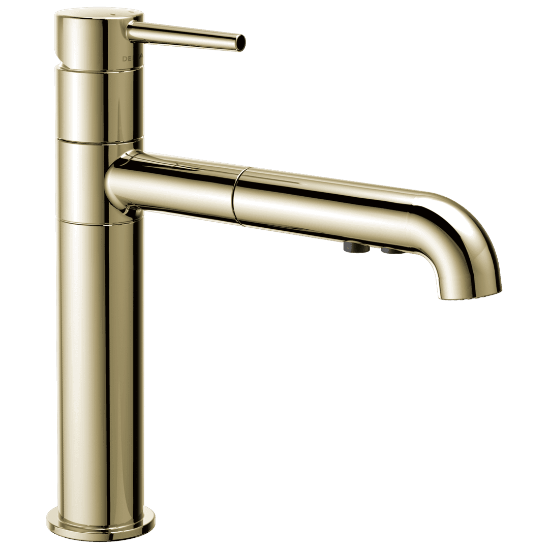 Delta Faucet Trinsic: Single Handle Pull-Out Kitchen Faucet - Polished Nickel by Delta Faucet