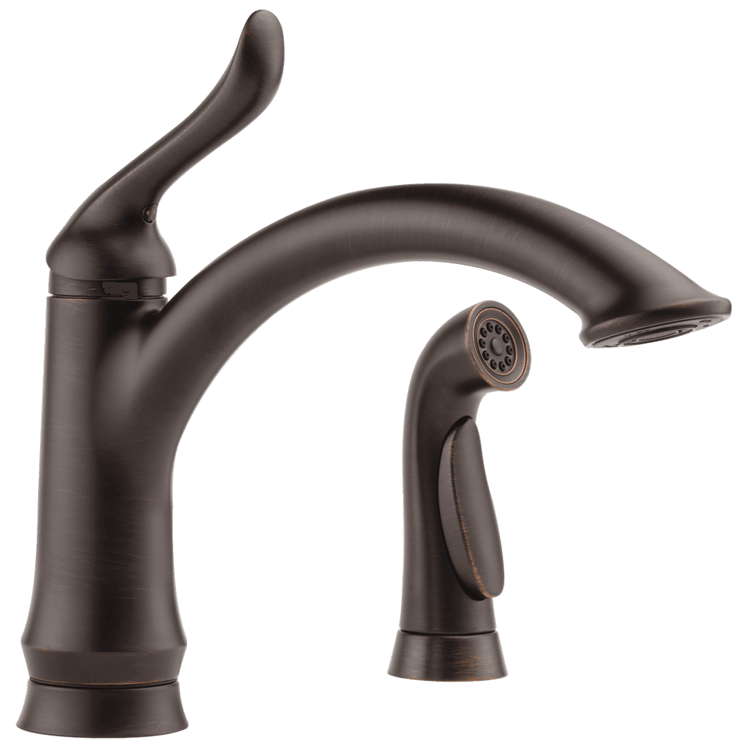Delta Faucet LindenE Single Handle Kitchen Faucet with Spray - Venetian Bronze by Delta Faucet