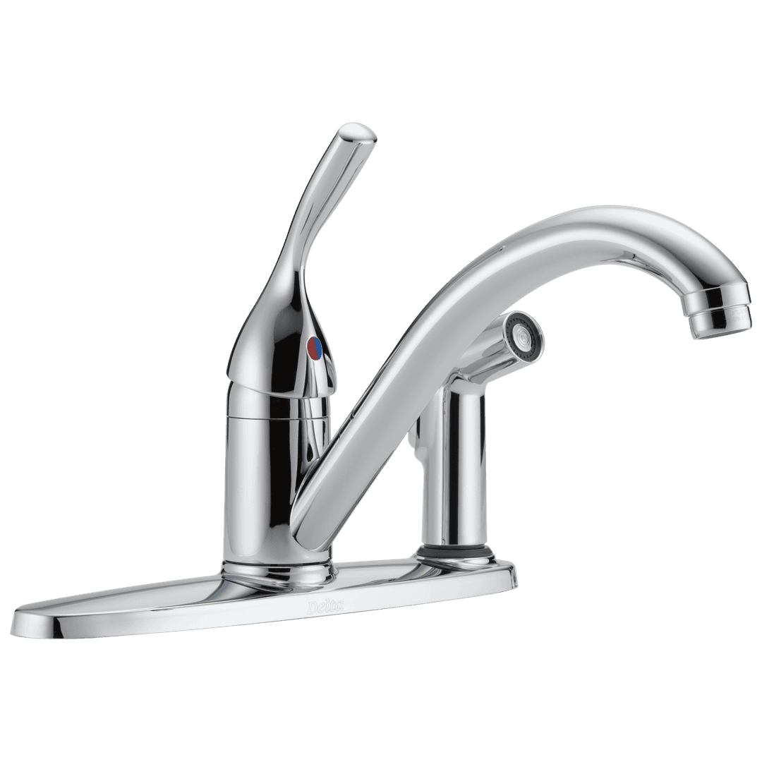 134 / 100 / 300 / 400 Series Single Handle Kitchen Faucet with Integral Spray by Delta Faucet