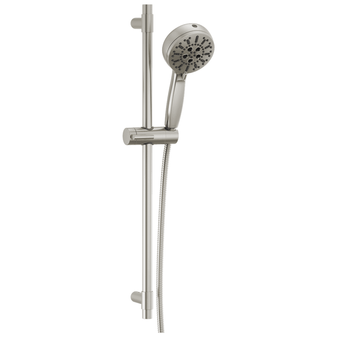 Delta Faucet Universal Showering Components 7-Setting Slide Bar Hand Shower with Cleaning Spray - Lumicoat Stainless by Delta Faucet
