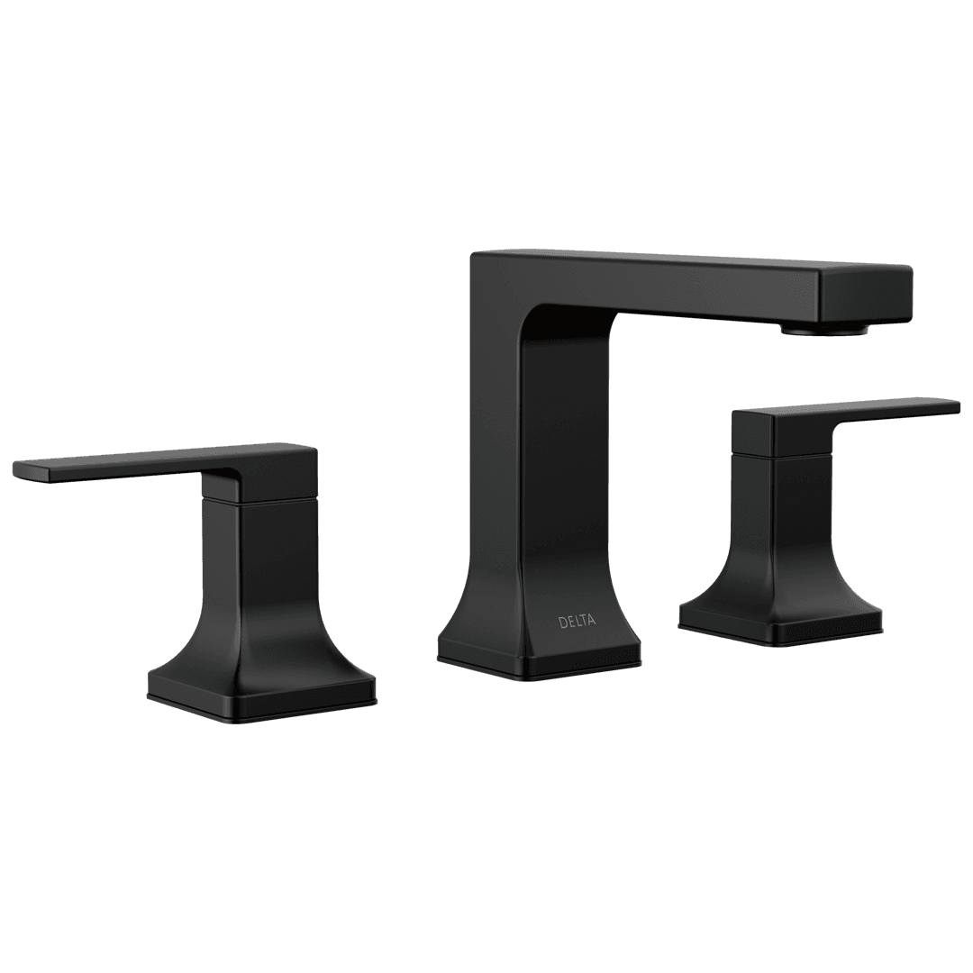 Delta Faucet VelumE Two Handle Widespread Bathroom Faucet - Matte Black by Delta Faucet