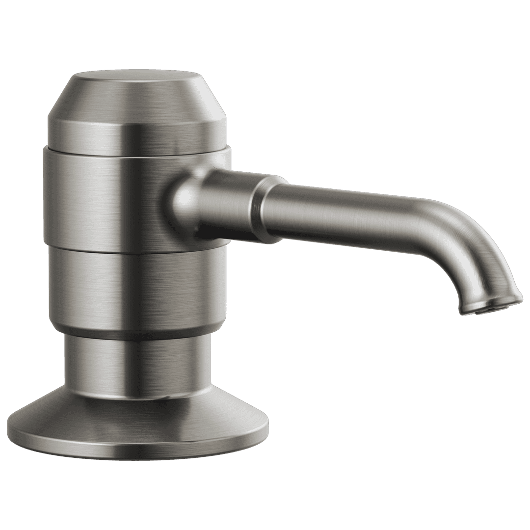 BroderickE Soap/Lotion Dispenser w/Bottle - Black Stainless by Delta Faucet