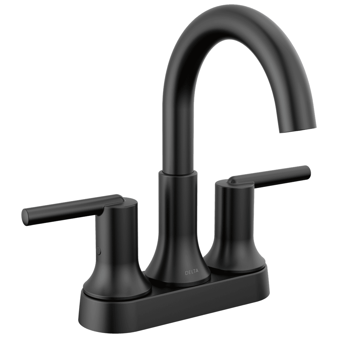 Delta Faucet Trinsic Two Handle Centerset Bathroom Faucet - Matte Black by Delta Faucet