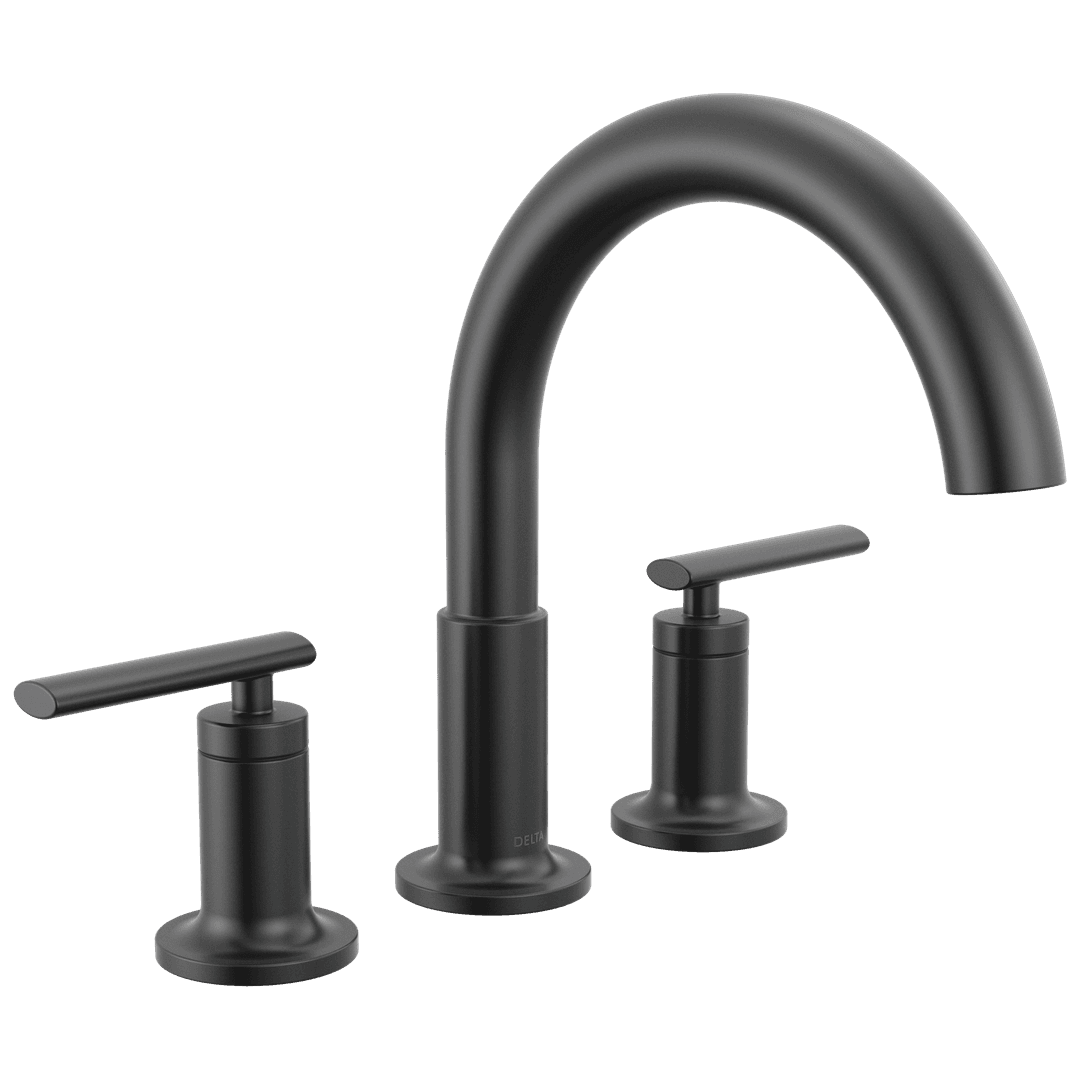 Altado Roman Tub Trim Matte Black by Delta Faucet