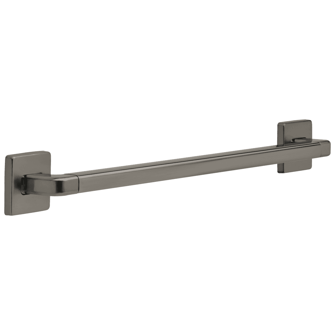 BathSafety Angular Modern Decorative ADA Grab Bar - Black Stainless by Delta Faucet
