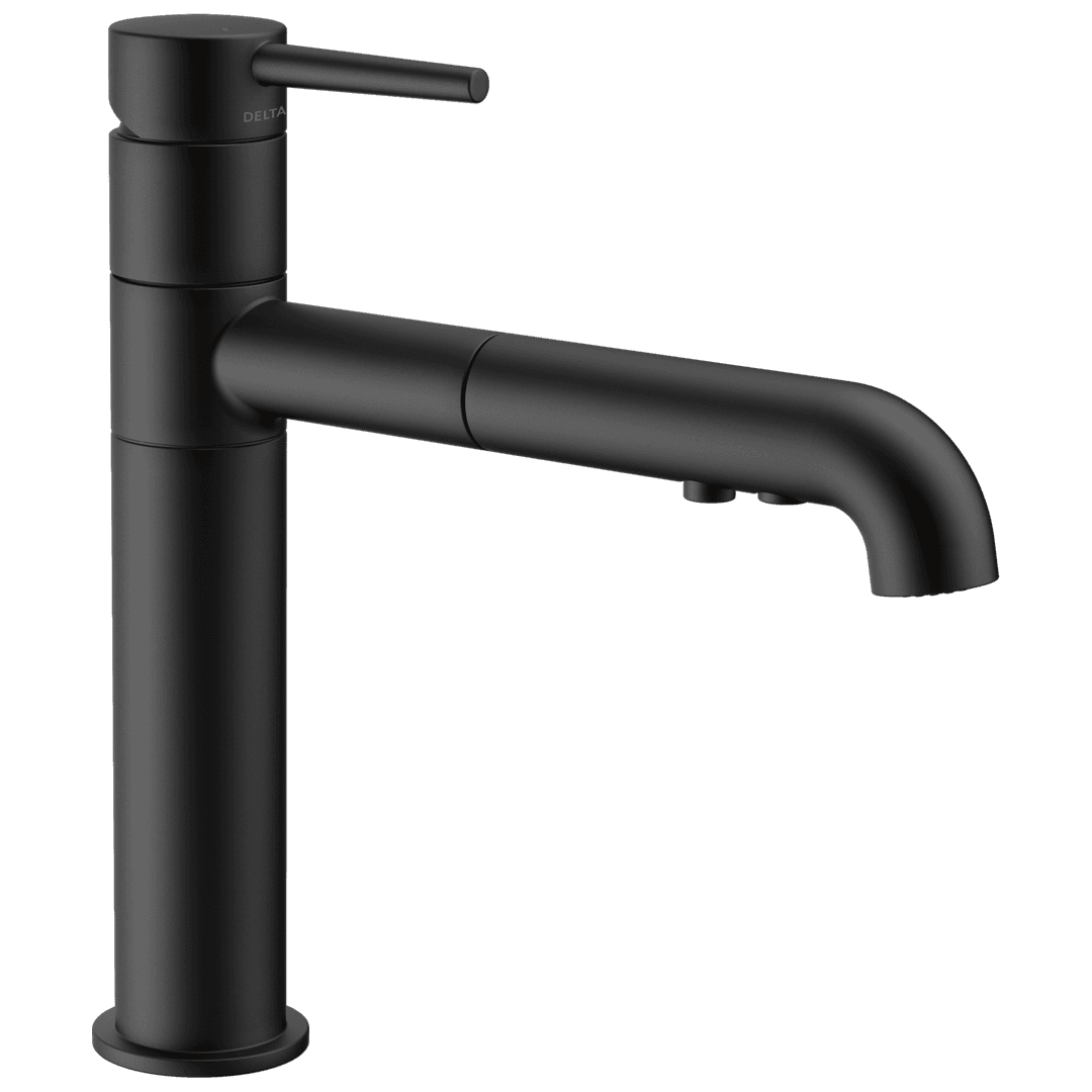 Delta Faucet Trinsic Single Handle Pull-Out Kitchen Faucet - Matte Black by Delta Faucet