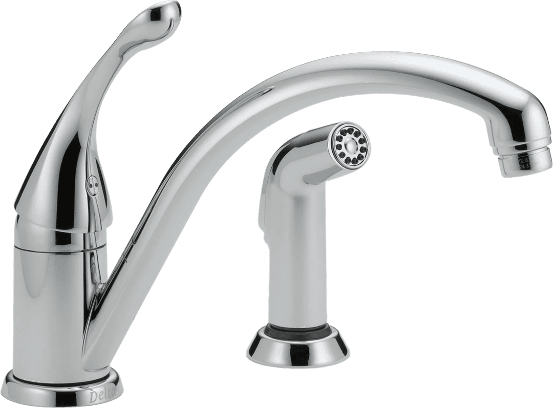 CollinsE Single Handle Kitchen Faucet with Spray by Delta Faucet