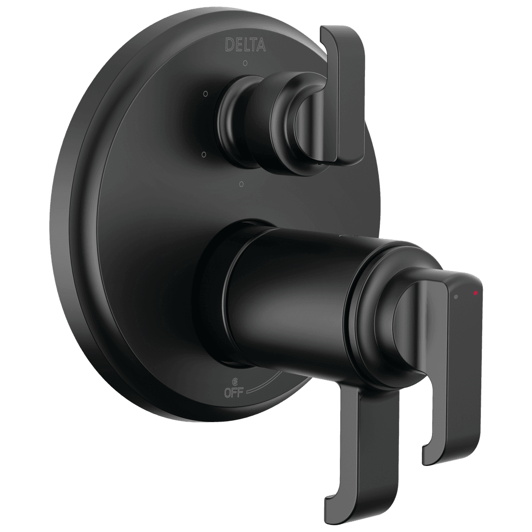Delta Faucet Tetrae Tempassure 17T Series Integrated Diverter Trim with 6-Setting - Matte Black by Delta Faucet