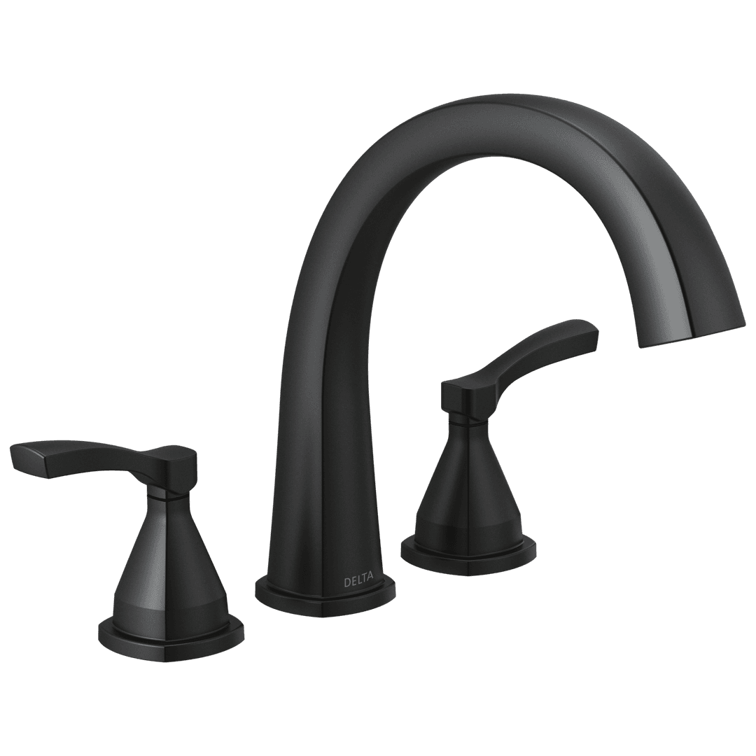 Delta Faucet Stryke Three Hole Roman Tub Trim - - Matte Black by Delta Faucet