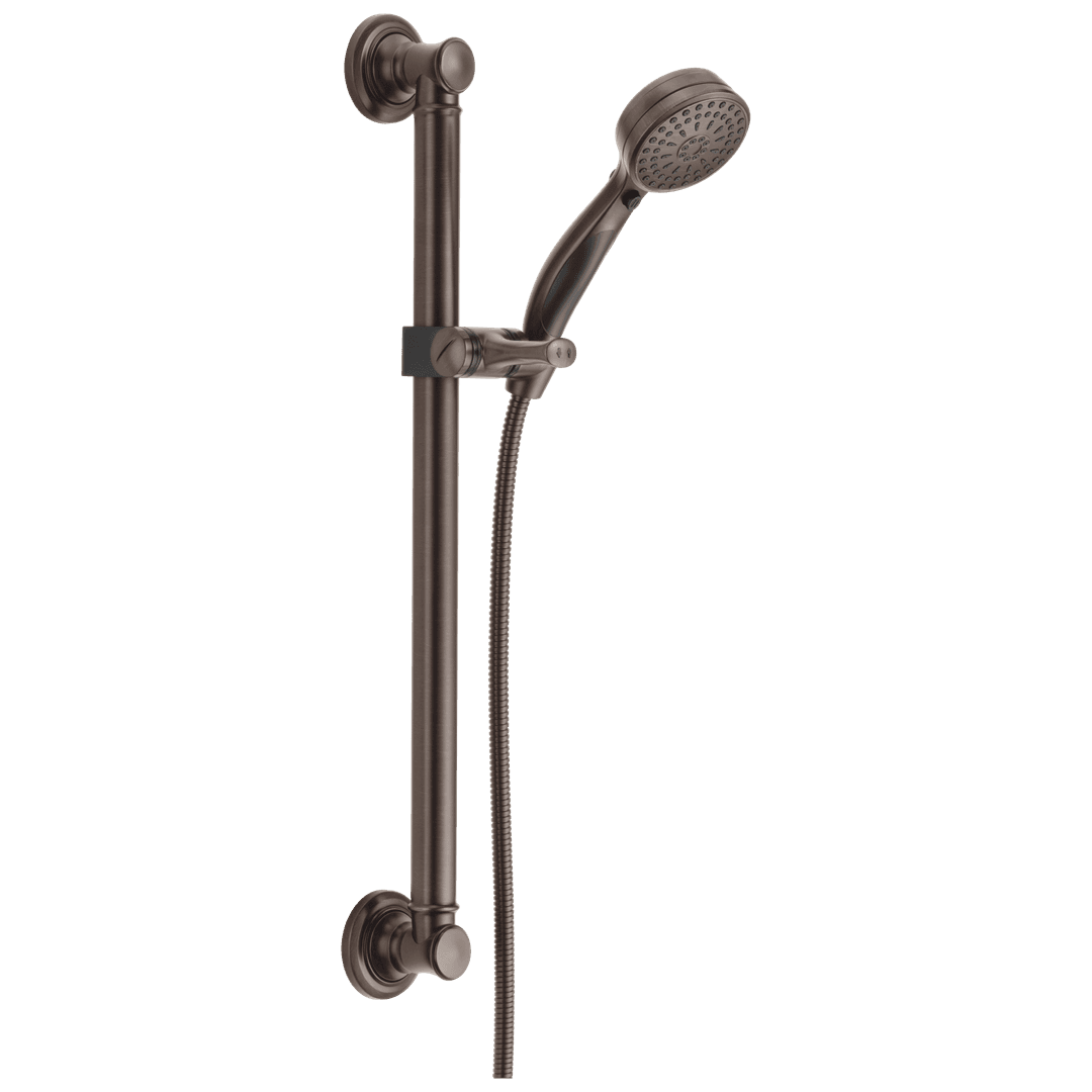 Delta Faucet Universal Showering Components ActivTouch 9-Setting Hand Shower with Traditional Slide Bar / Grab Bar - Venetian Bronze by Delta Faucet