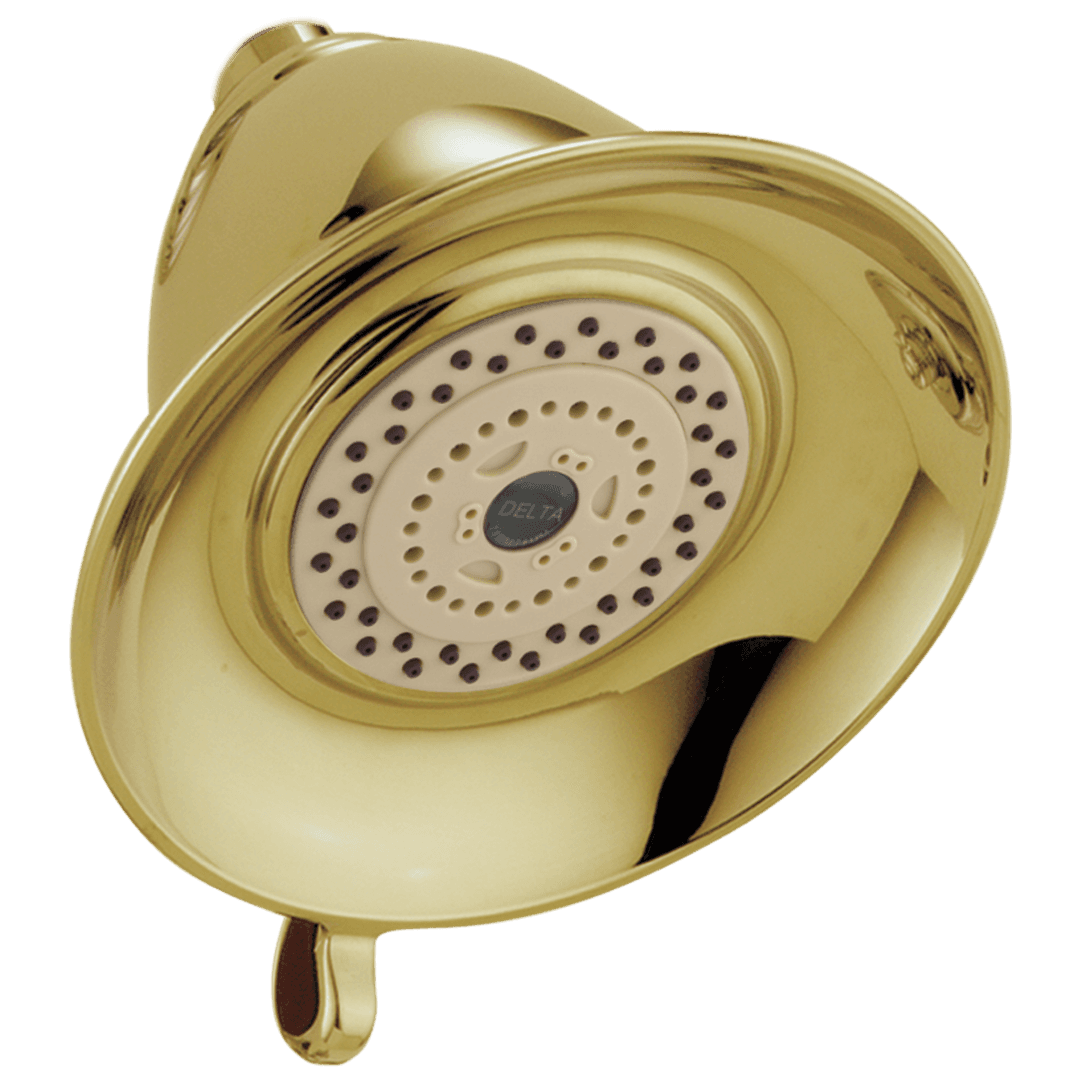 Delta Faucet Universal Showering Components Premium 3-Setting Shower Head - Polished Brass by Delta Faucet