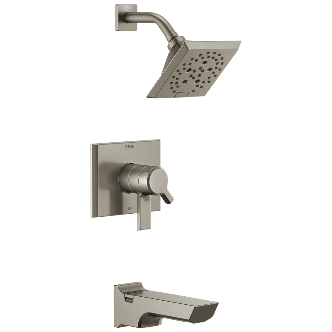 Delta Faucet Pivotale Monitor 17 Series H2okinetictub And Shower Trim - Lumicoat - Stainless by Delta Faucet