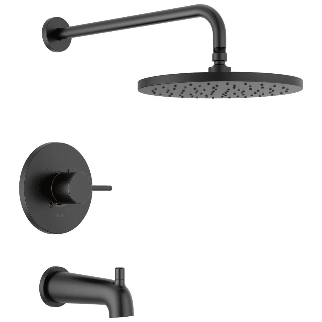 ModernE Monitor 14 Series Tub & Shower Trim - Matte Black by Delta Faucet