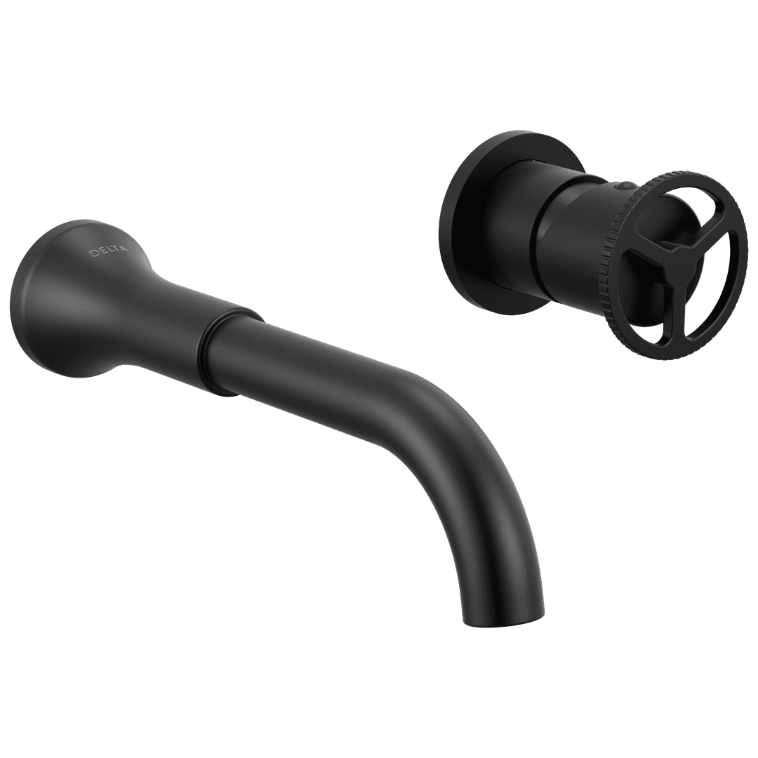 Delta Faucet Trinsic Single Handle Wall Mount Bathroom Faucet Trim - Matte Black by Delta Faucet