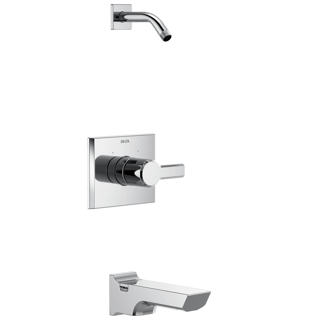 Delta Faucet Pivotale Monitor 14 Series Tub and Shower Trim - Less Head - Lumicoat Chrome by Delta Faucet