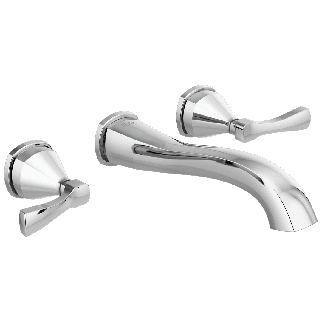Delta Faucet Stryke Two Handle Wall Mount Bathroom Faucet Trim Without Pop-up Drain - Lumicoat... by Delta Faucet