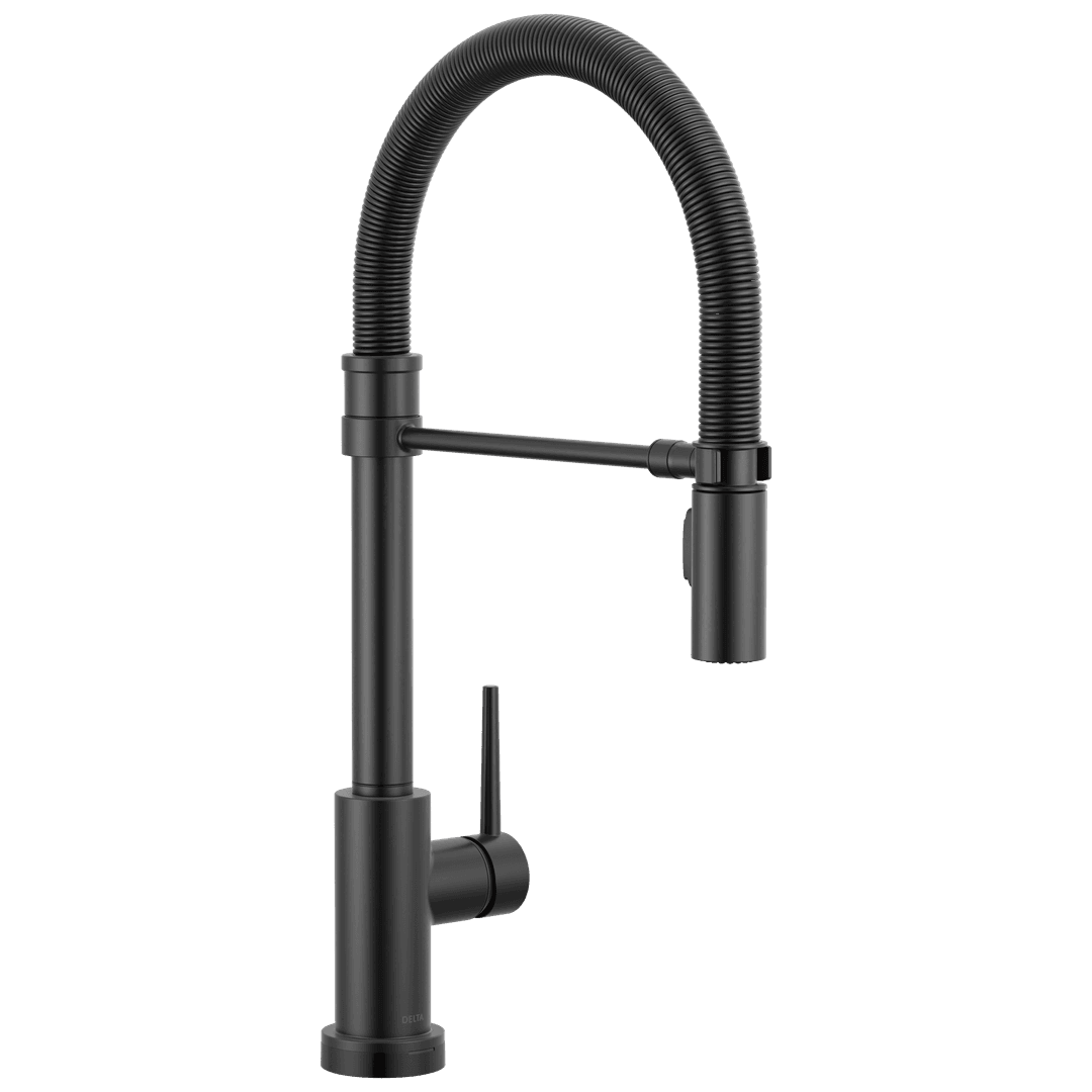 Delta Faucet Trinsic Touch2O Technology Kitchen Faucet with Touchless Technology - Matte Black by Delta Faucet