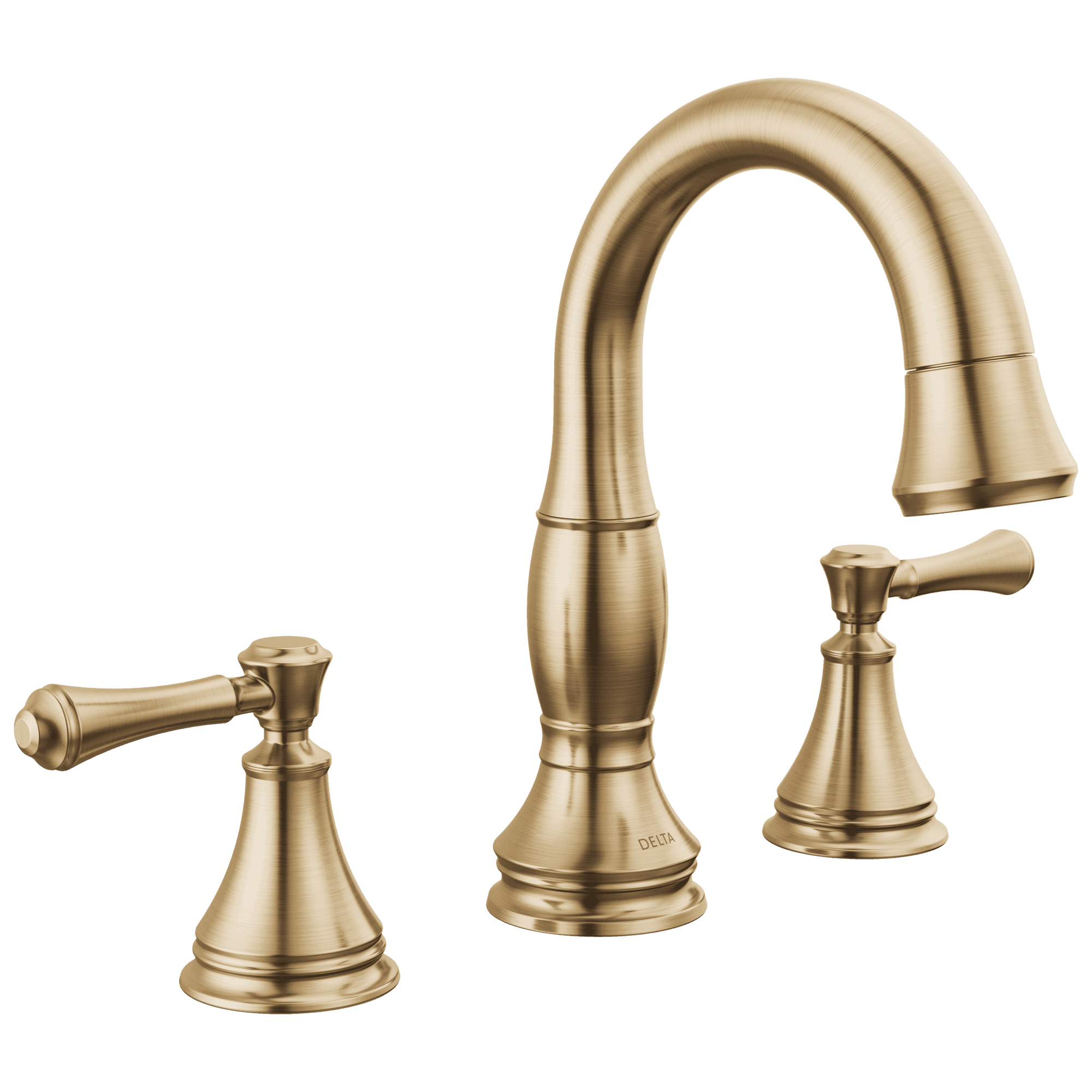 Delta Faucet CassidyE Two Handle Widespread Pull Down Bathroom Faucet - Champagne Bronze by Delta Faucet