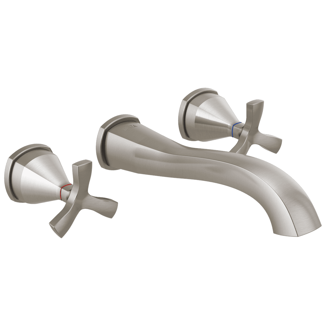 Delta Faucet Stryke Two Handle Wall Mount Bathroom Faucet Trim Without Pop-up Drain - Lumicoat... by Delta Faucet
