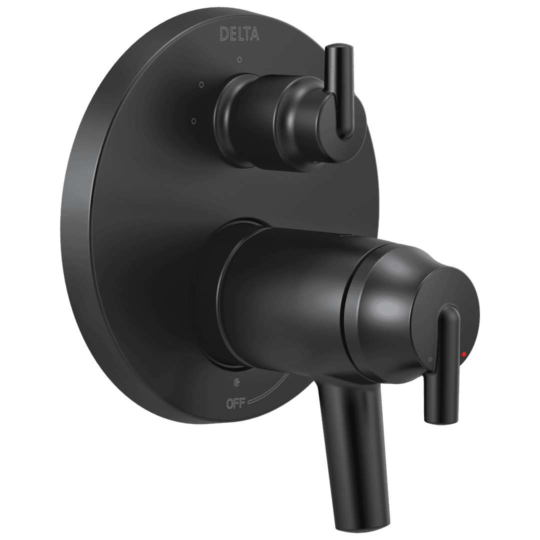 Delta Faucet Trinsic Contemporary TempAssure 17T Series Valve Trim with 3-Setting Integrated Diverter - Matte Black by Delta Faucet