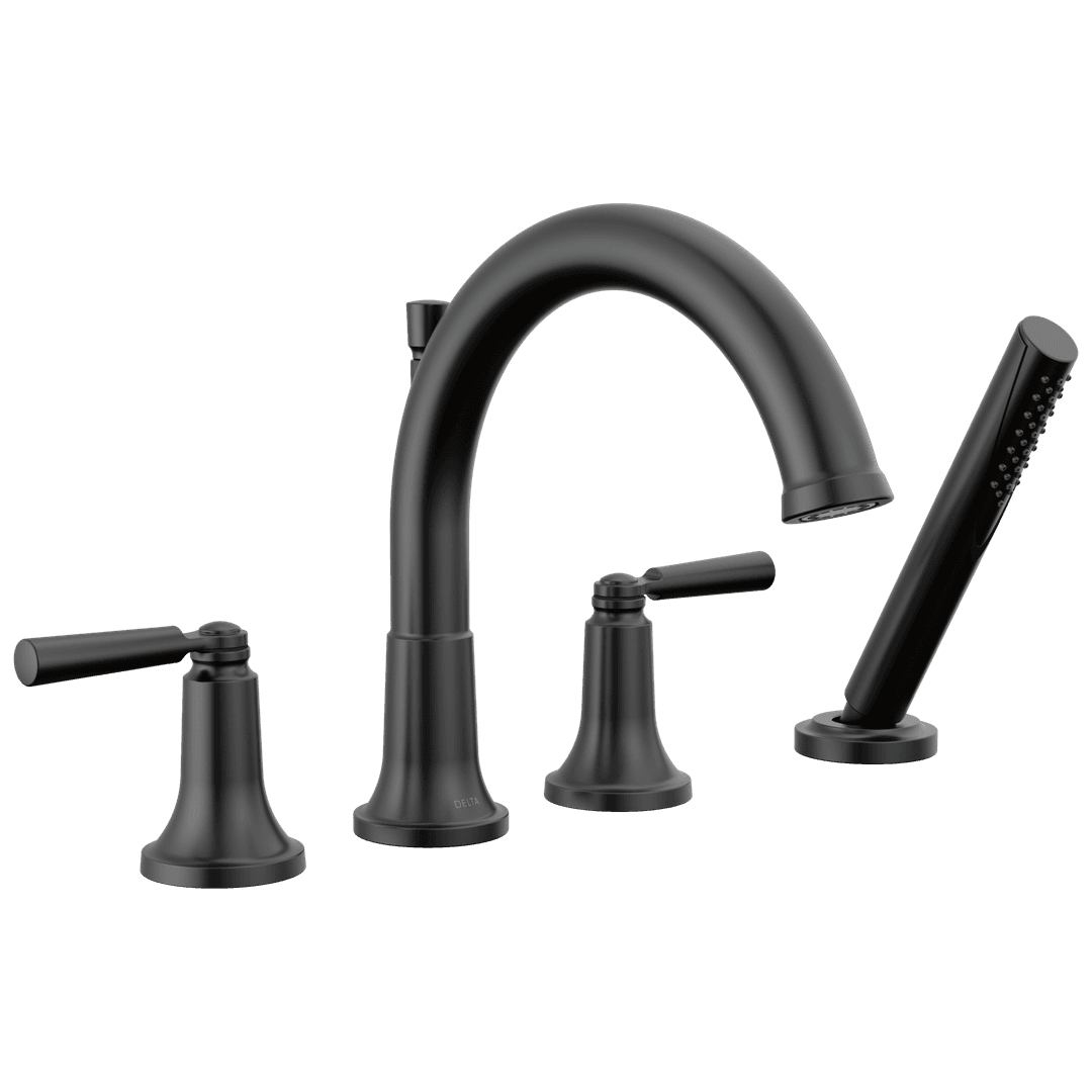 Delta Faucet Saylore Roman Tub Trim With Hand Shower - - Matte Black by Delta Faucet