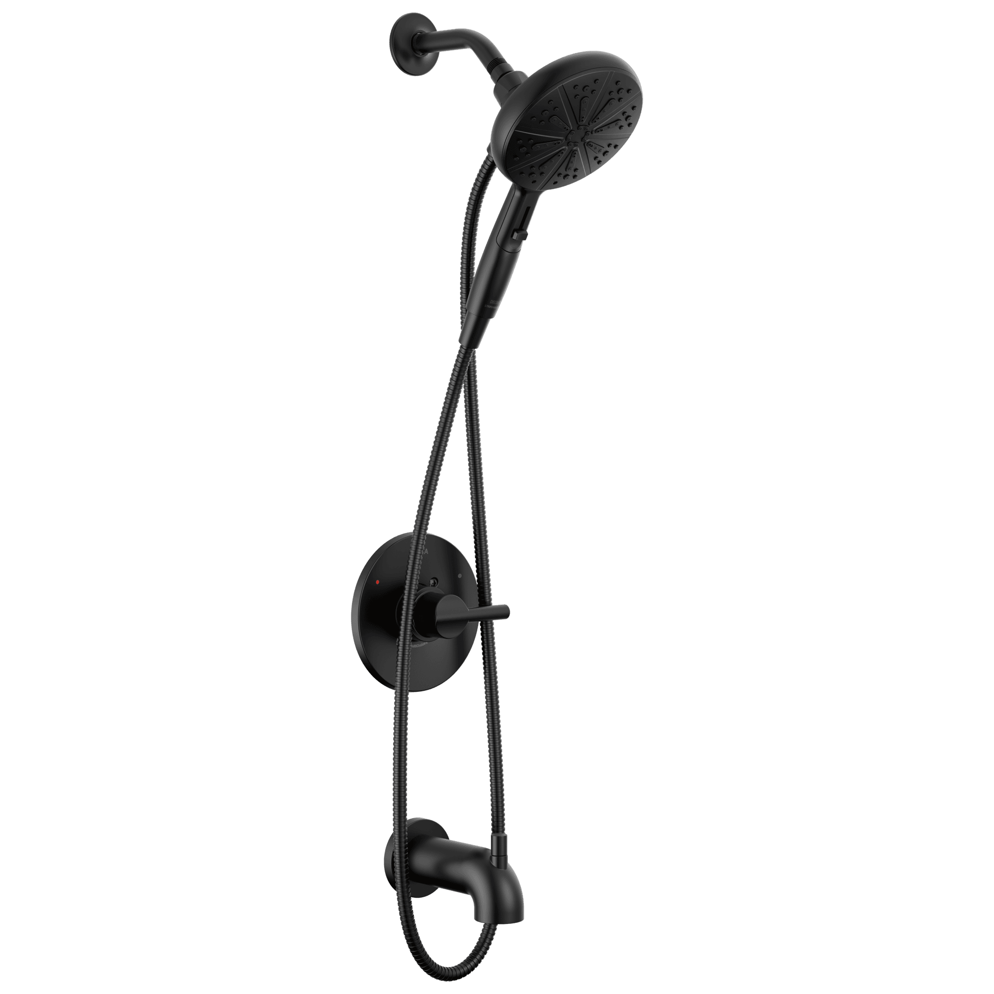 Delta Faucet NicoliE Monitor 14 Series Tub and Shower with SureDock Hand Shower - Matte Black by Delta Faucet