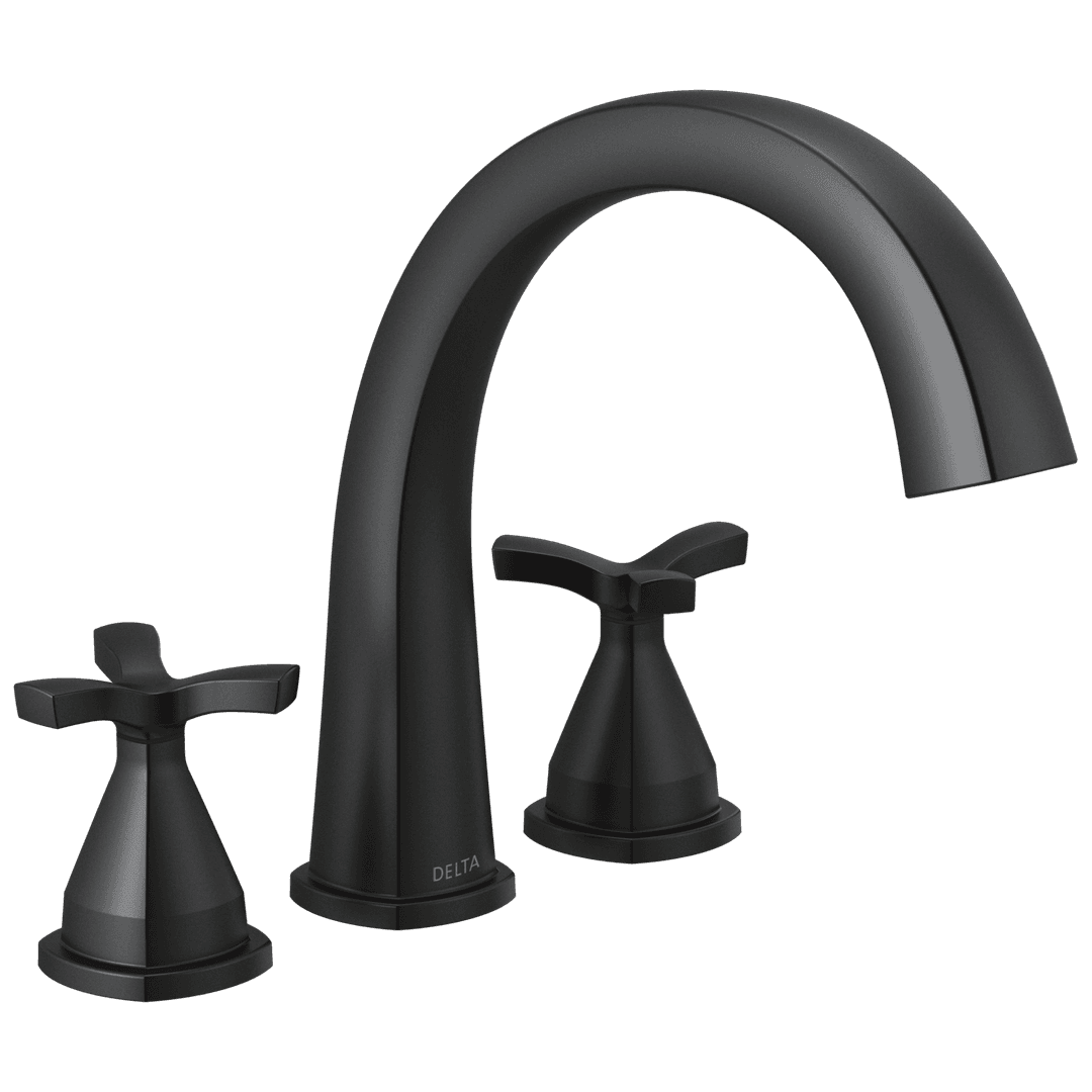 Delta Faucet Stryke Three Hole Roman Tub Trim - - Matte Black by Delta Faucet